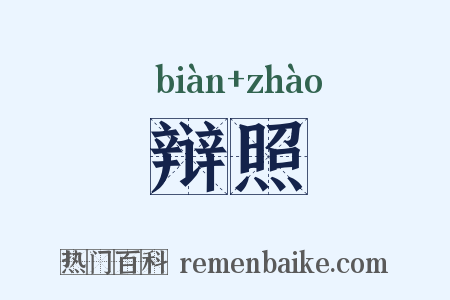 辩照是什么意思的图片